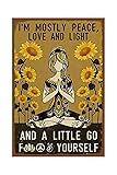 Husienzn Retro Tin Sign Metal Poster Vintage Boho
