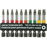 Exchange-a-Blade 98097 Assorted Torx Screwdriver Bit Set for  Drivers 2-Inch  Length Color Coded