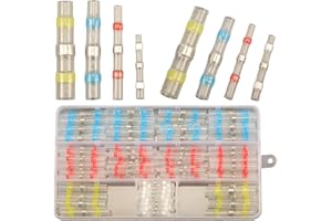 Feggizuli 150PCS Solder Seal Wire Connectors Heat Shrink Wire Connectors, Waterproof Solder Seal Heat Shrink Wire Terminal Co