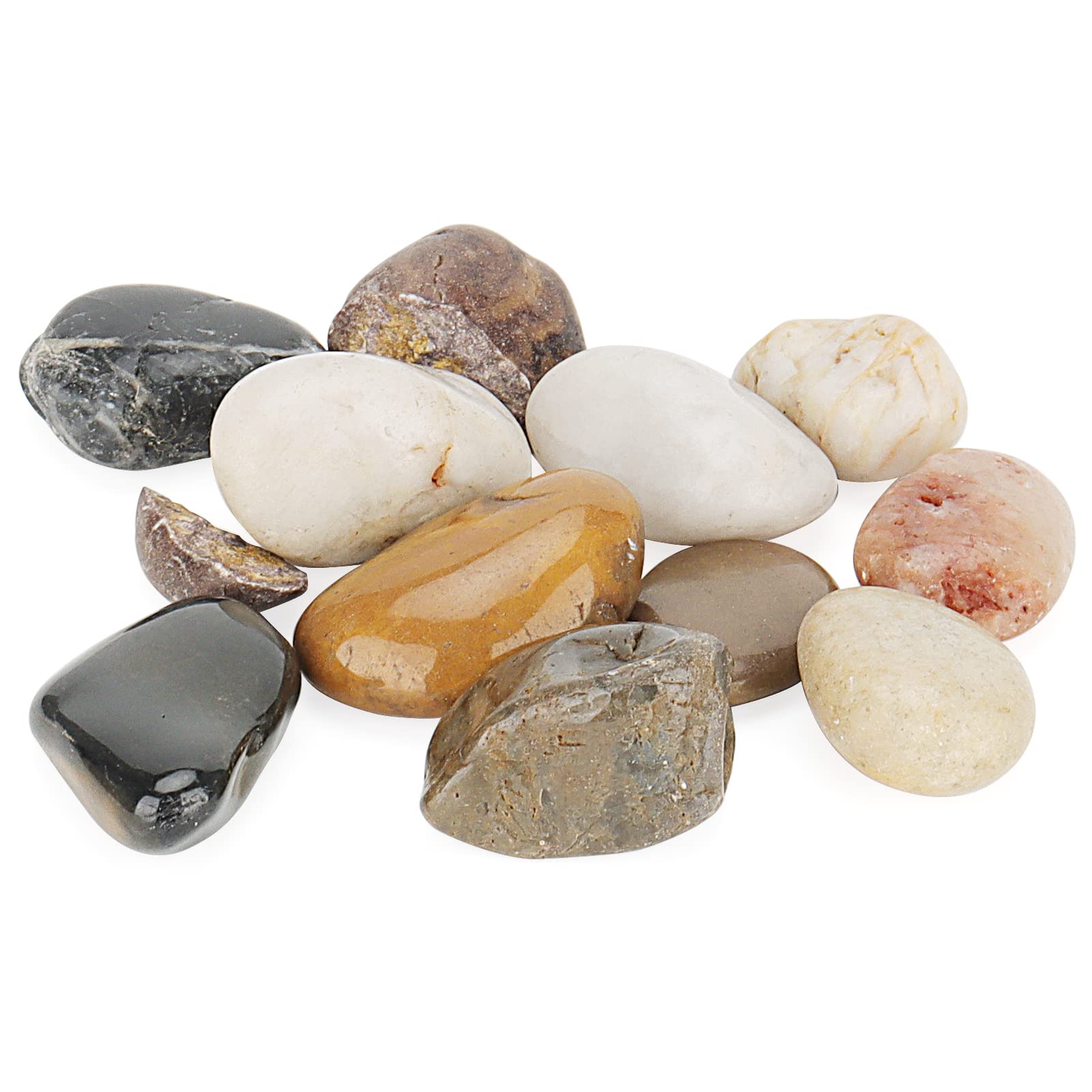 ZEONHAK 5kg Plant Pot Pebbles, 11 Lb Color Decorative Garden Stone, Coloured River Rock Pebbles for Plant Pot DIY Outdoor