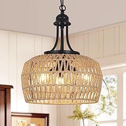 HMVPL Farmhouse Chandelier for Dining Room, 3-Light
