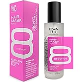 EVATSU 8-Second Hydrating Hair Mask Spray - Rinse-Out Deep Keratin Treatment for Dry, Damaged, Frizzy, & Color-Treated Hair – Anti-Frizz Detangler for Silky, Glossy, Smooth Results, 6.75 oz.