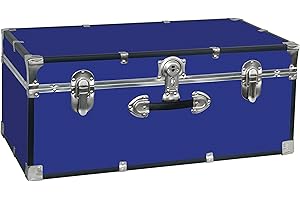 Seward Trunk College Dorm and Camp Storage Footlocker Trunk, Blue, 30-Inch (SWD5120-40)