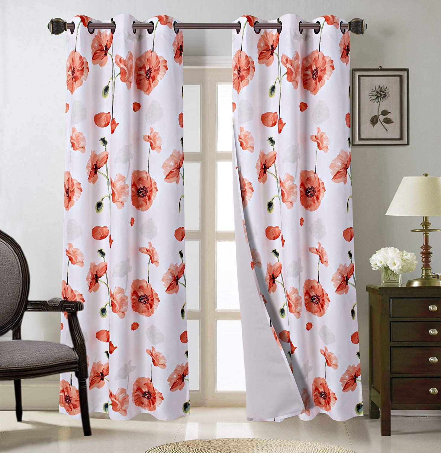 Best yellow and red french kitchen curtains