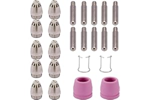 ECOMAID AG-60 Plasma Cutter Torch Consumables, SG-55 AG-60 WSD-60 Plasma Cutter Accessories(24Pcs)