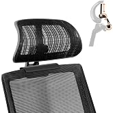 Office Chair Headrest Attachment Adjustable Height &amp; Front to Back Distance | Black Mesh Headrest is Suitable for Ergonomic Office Chairs，Attachable Headrest for Office Chair，Neck Pillow Comfort Support