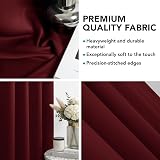 Deconovo Noise Reduction Curtains Eyelet Blackout Red 2 Panels 42x84 Inch view 8