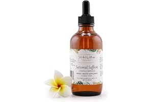 HERBAL WELLNESS HAWAII Satiereal Saffron (Crocus Sativus) Dried Stigmas Herbal Tincture Alcohol-Free (4 oz)