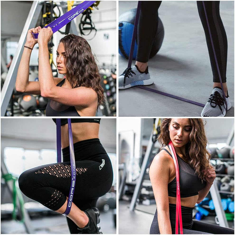 COREZONE Pull Up Assistance Bands Set Long Resistance Band Set for Men Women Workout Home Fitness Pull Up Assist Band for Legs Butt Exercise Strength Training Physical Therapy Outdoor Travel Office : Sports & Outdoors