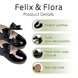 Felix & Flora Toddler Black Princess Dress Shoes