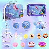 Auney 36 PCS Mermaid Tea Set for Toddlers Kids Pretend Play 3+ WS0080 view 7