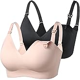 Momcozy Nursing Bras for Breastfeeding, YN21 Seamless Ultra Comfort Maternity Bra, Natural Shape, Pregnancy Sleep Bralette