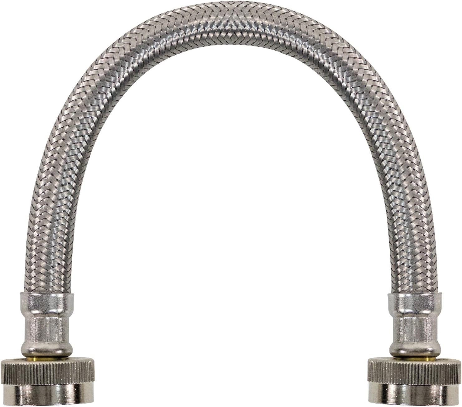 Certified Appliance Accessories WI12SSFF Water Inlet Hose, 1 Foot, Premium Braided Stainless Steel