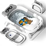 COOSEYA Baby Bath Tub Foldable Collapsible with Soft Cushion Grey 0-18m view 1