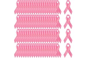 BIUBEE Breast Cancer Awareness Accessories Pins- Breast Cancer Pink Ribbon Pins Gifts for Women Charity Event Fundraising Survivor Campaign Favors Supplies