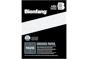 Bienfang Designer Grid Graph Paper Pad, 10x10 Cross Section, 8.5 x 11 Inches, 50 Sheets