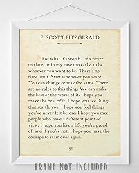 F. Scott Fitzgerald Quotes Wall Art-For What It's