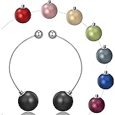 Keermei Trendy Long Thread Ball Dangle Earrings Set for Women, Colorful Drop Earrings, 6/16 Pcs DIY Interchangeable Aluminum Alloy Beads, Titanium Ear Hooks, Lightweight and Sensitive Ear Friendly