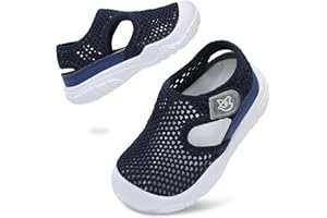 LeIsfIt Toddler Sandals Boys Girls Wide Sandals Kids Water Sandal Shoes Lightweight Barefoot Summer Shoes for Beach Swim