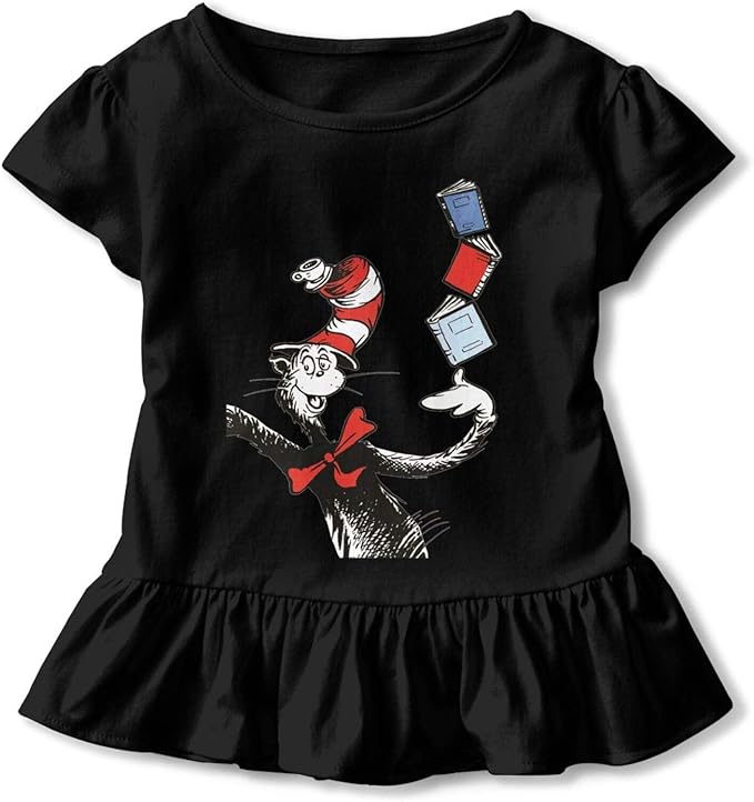 Dr Seuss The Cat in The Hat Children's Short Sleeve T Girls' ShortSleeve TShirts 2