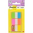 Post-it Tabs, 1 in Solid, Aqua, Yellow, Pink, Red, Green, Orange, 6/Color, 36/Dispenser (686-ALOPRYT)