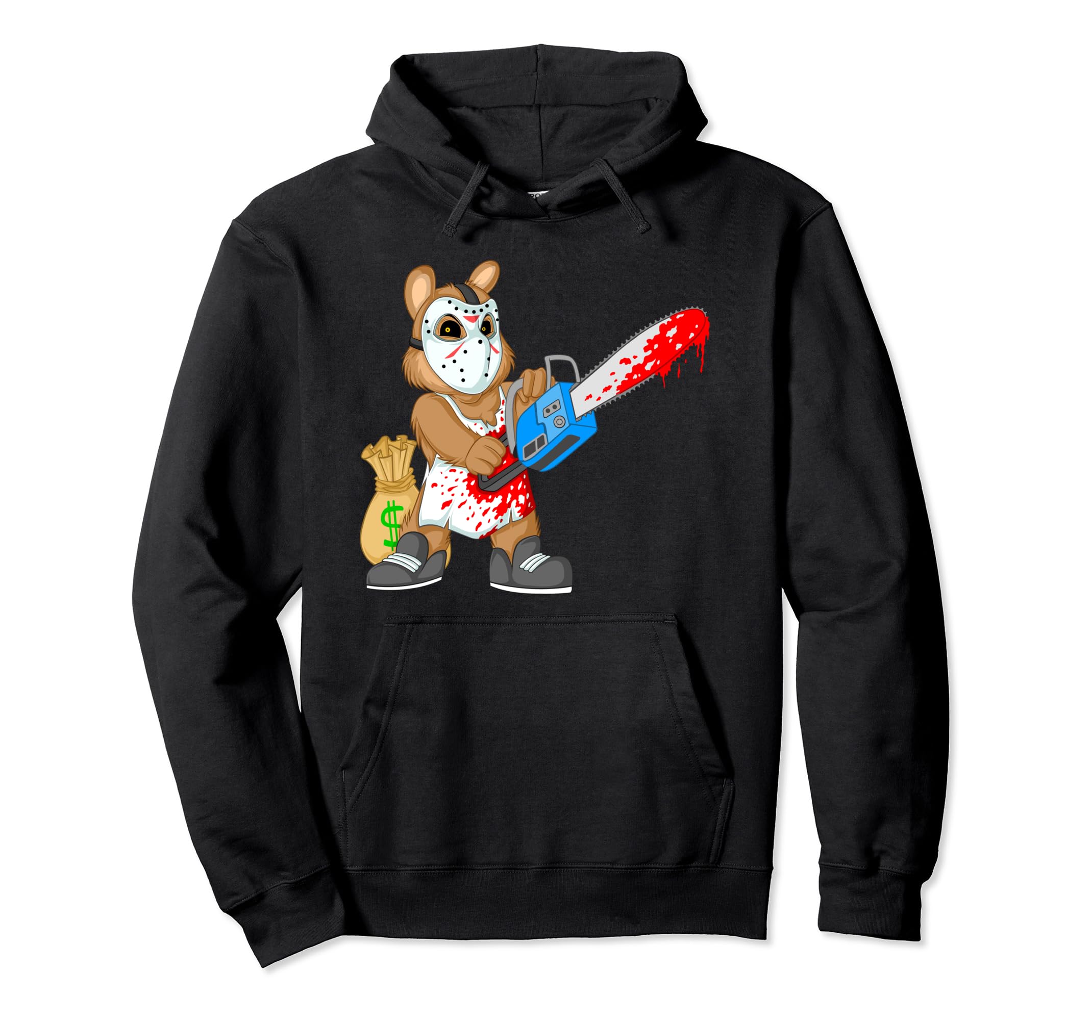 Hockey Mask Chainsaw Bear Gang | Horror Teddy Halloween Pullover Hoodie