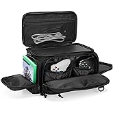 PGmoon Tactical Console Carrying Case Compatible with Xbox Series X, Travel Carry Case Bag with Multi-Pockets for Controllers, Discs & More Accessories (Patent Design)