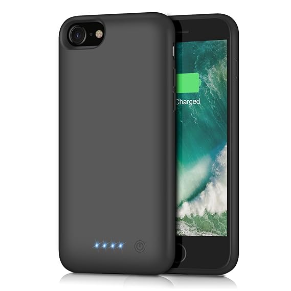 Trswyop Akku Hülle für iPhone 6 6S 7 8, 6000mAh Tragbare Ladebatterie Zusatzakku Externe Handyhülle Batterie Wiederaufladbare