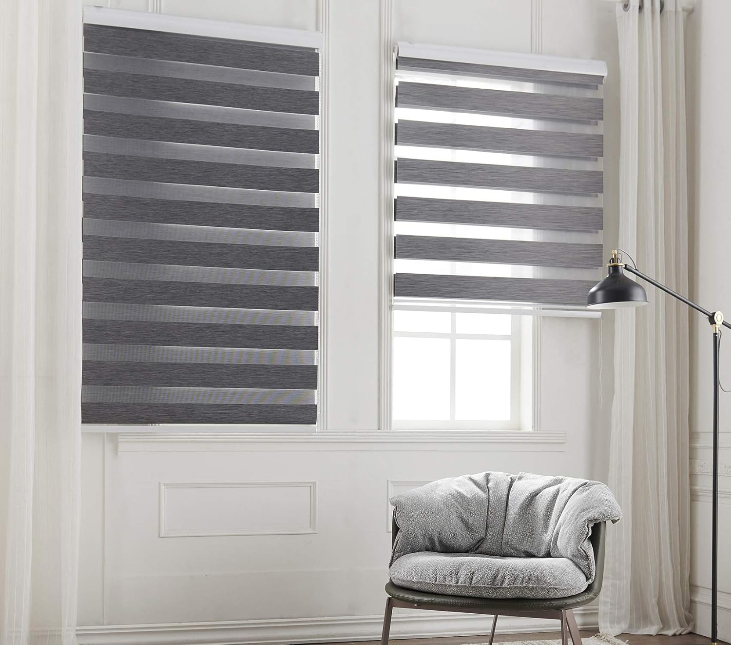 Taiyuhomes Day And Night Zebra Roller Blind Double Fabric
