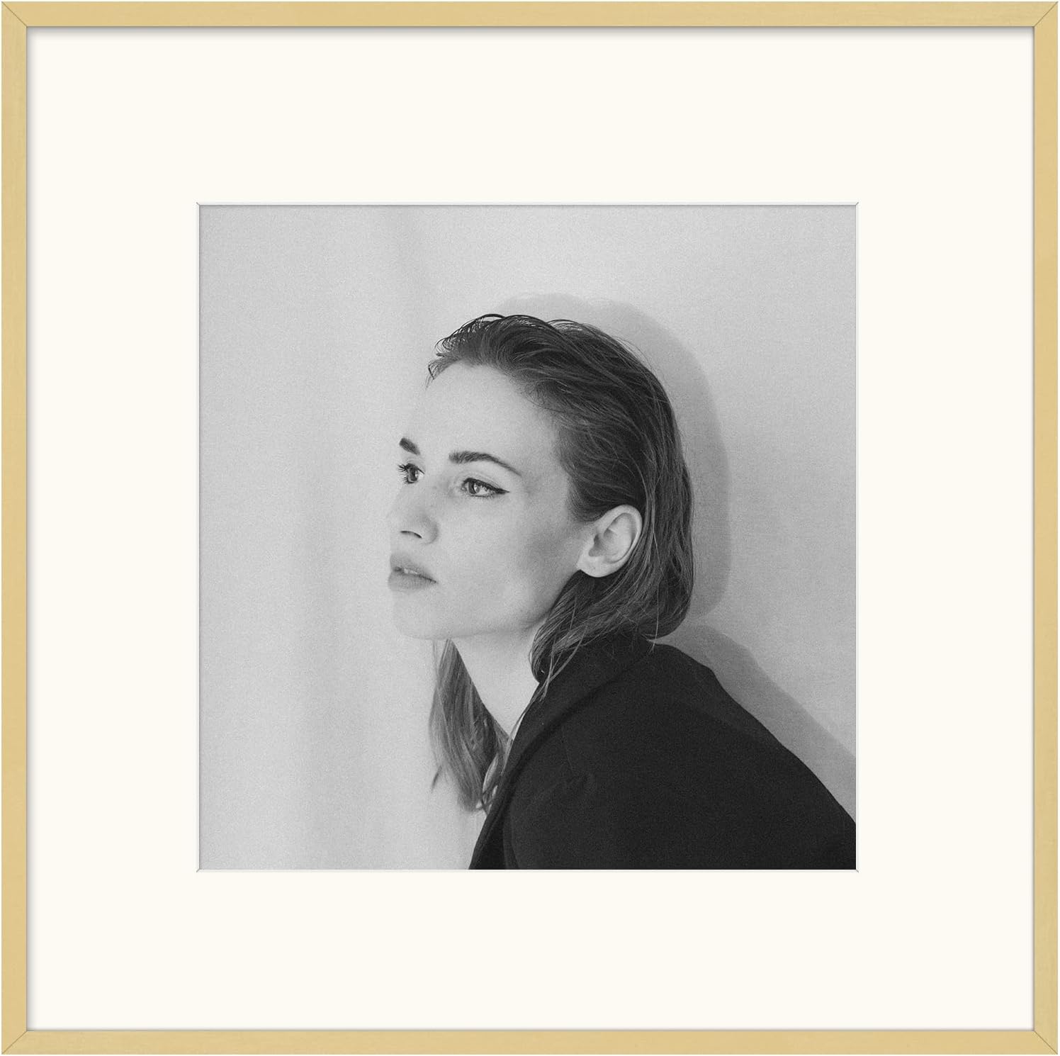 Photo Albums, Frames & Accessories - Golden State Art, 12x12 Aluminum Photo Frame with Ivory Mat for 8x8 Pictures - Sawtooth Hangers, Spring Clips - Wall Mounting - Real Glass - Metal Frame (Gold, 1-Pack)