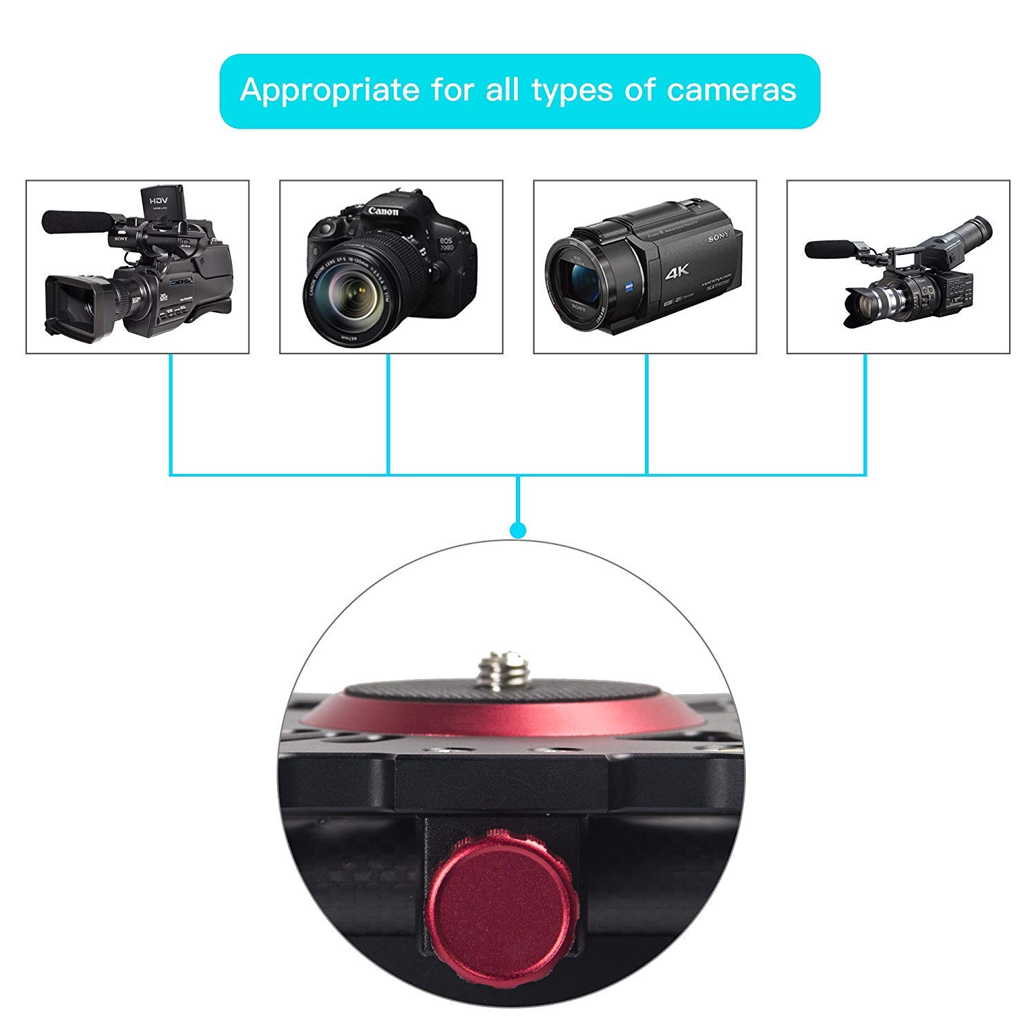 ZOMEi - Barra estabilizadora de vídeo Deslizante para cámara ...