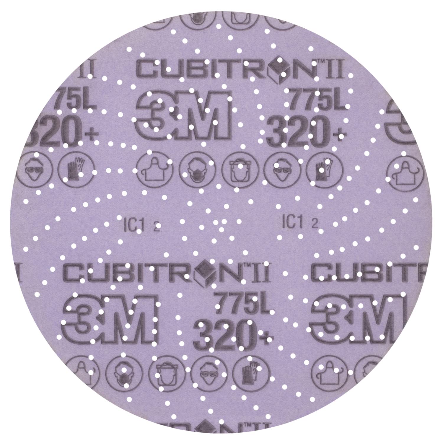 3M Xtract Cubitron II Film Disc 775L, 152 mm, 320+, Clean Sand, 50 Discs per Pack