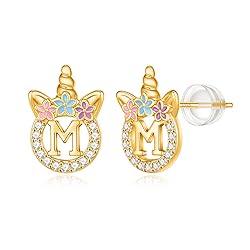 Unicorn Gifts for Girls - 14K Gold Unicorn Earrings