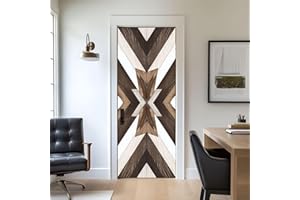 Door Stickers Peel and Stick Door Mural Aztec Southwestern Native American Bohemian Navajo Tribal Western Removable Wallpaper