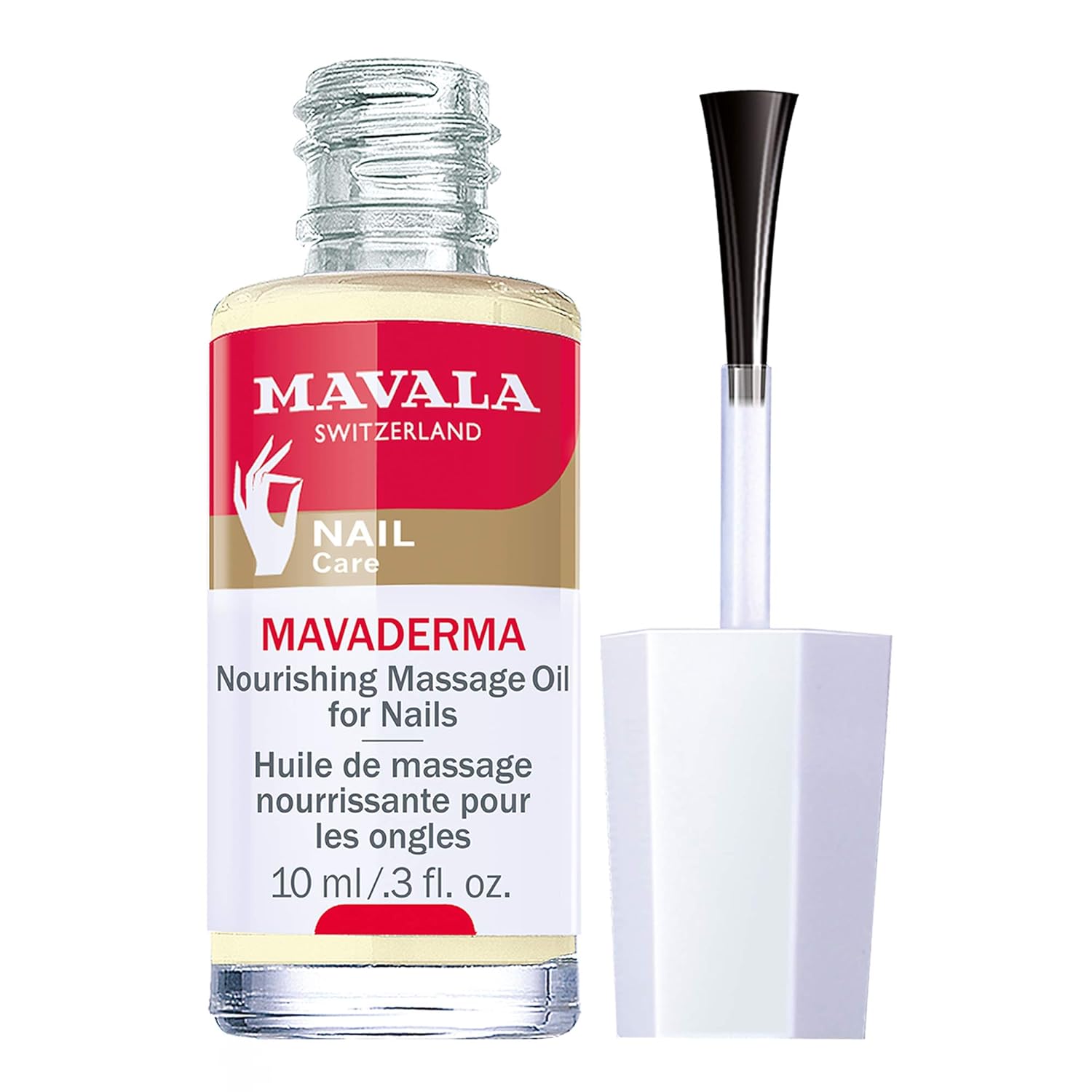 Mavala Mavaderma Nourishing Massage Oil for Nails, Nail Care, Nail Hardener, Cuticle Oil Nail Growth, Moisturizing & Healing Treatment for Cracked Nails & Rigid Cuticles, 0.33 Ounce Bottle : Nail Strengthening Products : Beauty