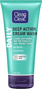 Clean & Clear Deep Action Wash Cream 150 ml for Sensitive Skin