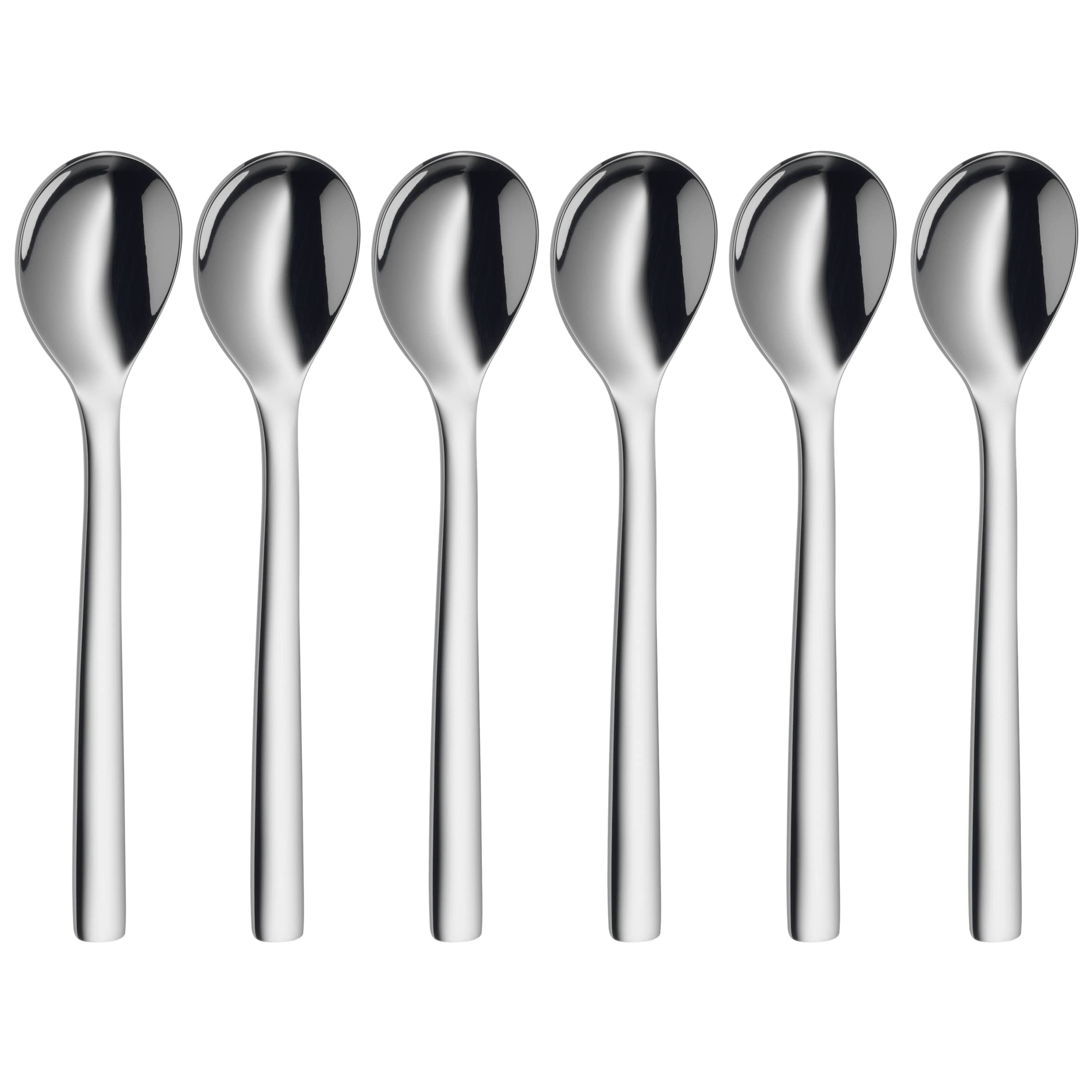 WMF 12.9146.6040 6-Piece 18/10 Stainless Steel 12 cm Nuova Egg Spoon Set, Silver