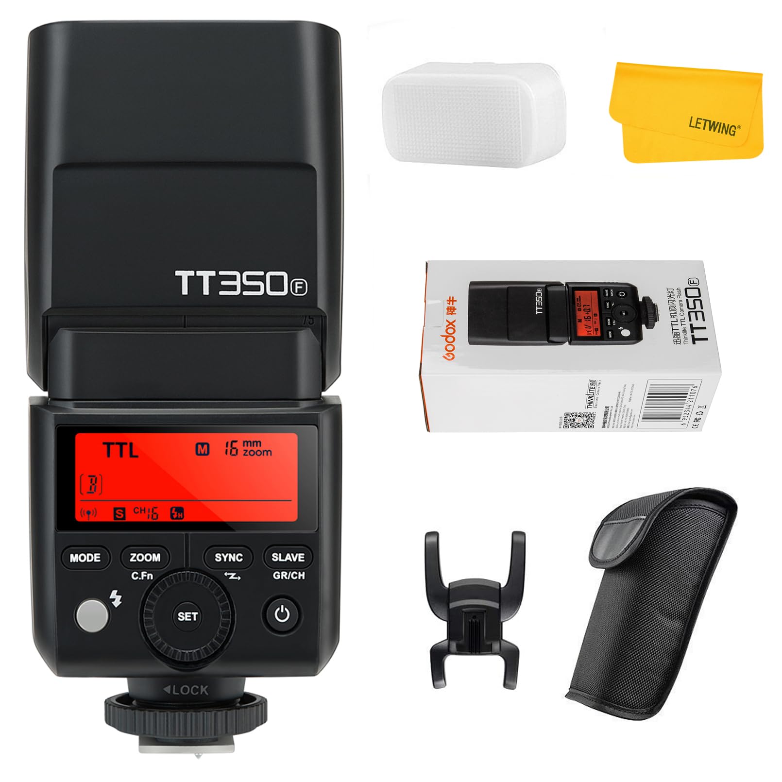 Godox TT350F 2.4G HSS 1/8000s TTL GN36 Camera Flash Speedlite for Fuji X-Pro2 X-T20 X-T2 X-Prol X-T10 X-El X-A3 X100T etc Digital Camera