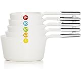 OXO Good Grips Plastic Measuring Cups, 6-Piece, White