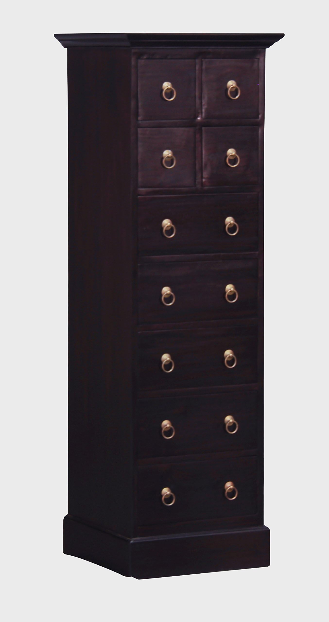 NES Furniture Switzerland Tallboy Dresser, 59 inches, Chocolate
