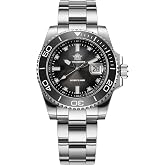 ADDIESDIVE 41 MM Mens Dive Watch Quartz Movement Watches for Men Easy to Read Dial 200 M Waterproof BGW9 Luminous Analog Orange/Red/Green/Black Gradient Dial