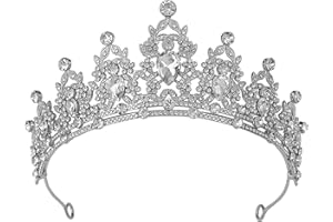 Crystal Queen Crowns Rhinestone Princess Tiaras for Womens Girls Silver Tiara and Crown for Women for Women Bride Wedding Hai