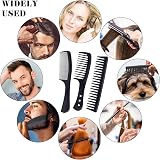 Sularpek 3 Pc Wide Tooth Carbon Fiber Hair Comb Set Anti-Static view 7