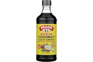 Bragg Organic Coconut Aminos – 16oz, Soy-Free Alternative, Gluten-Free, Dark & Rich Flavor for Cooking – Vegan, No Salt Added, Packed with Amino Acids – Plant-Based Seasoning & Marinade