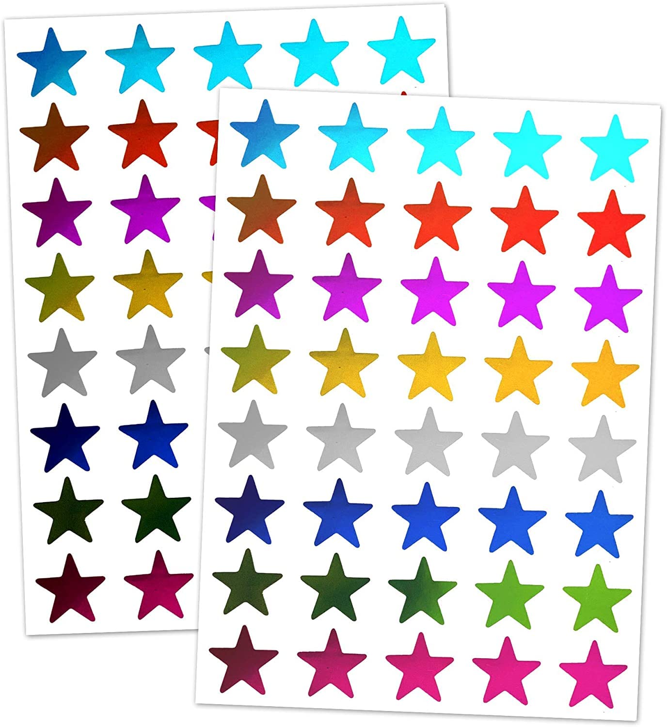 Photo 1 of 1000 Pack Multi-Color Star Stickers - Perfect for Kids' Classroom & Sticker Charts - Mini Stickers in Rainbow Colors