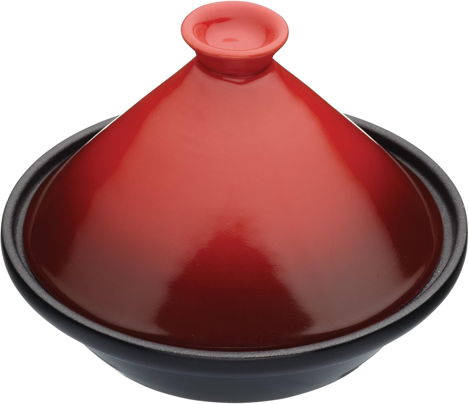 MasterClass Mini NonStick Ceramic Tagine Pot, 13 cm (5") Red / Black