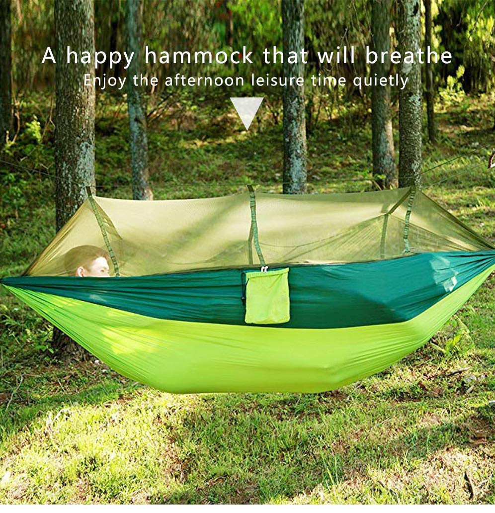 oleein Hamaca para Acampar con mosquitera de Viaje al Aire Libre Hamaca para Acampar Excursionismo Mochilero Picnic