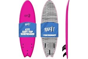 ROCK IT Rock-It 6' Albert Performance Fish Soft Top Surfboard Surf Board, Foam Surfboard, Kids Surfboard, Adult Surfboard, Tabla De Surf, Beginner Surfboard