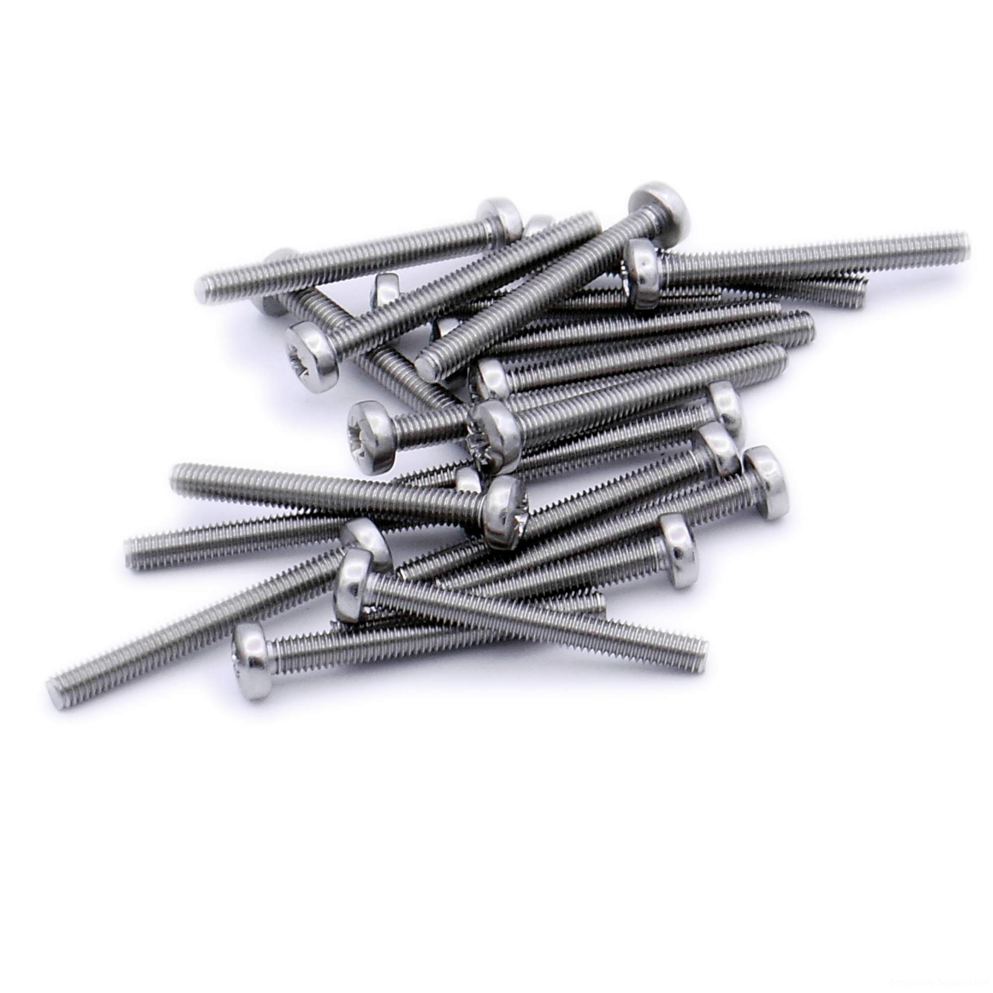M3 (3mm x 8mm) Pozi Pan Machine Screw (Bolt) - Stainless Steel (A2) (Pack of 20)