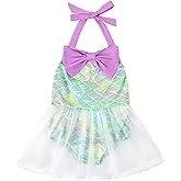 LYSMuch 3Mo-6T Baby Girl Mermaid One Piece Romper Sunsuit Toddler Sleeveless Dresses Tulle Clothes